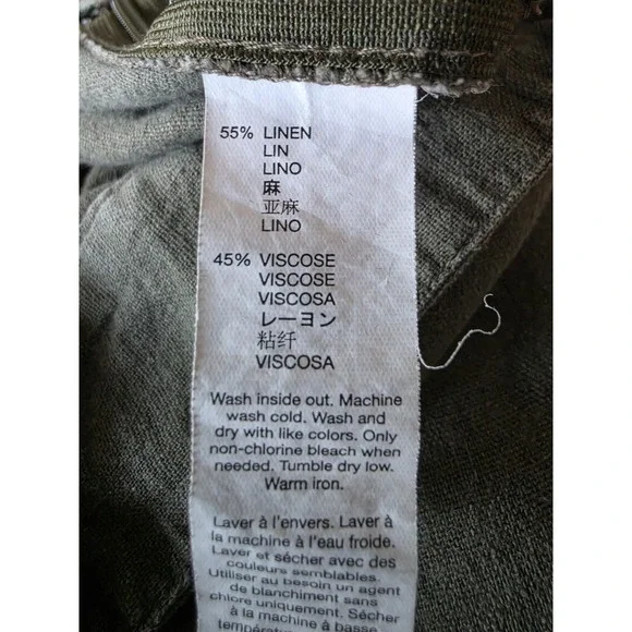 Gap Women's Linen Blend Shorts Size 6 Olive Green Casual Summer - Picture 4 of 4